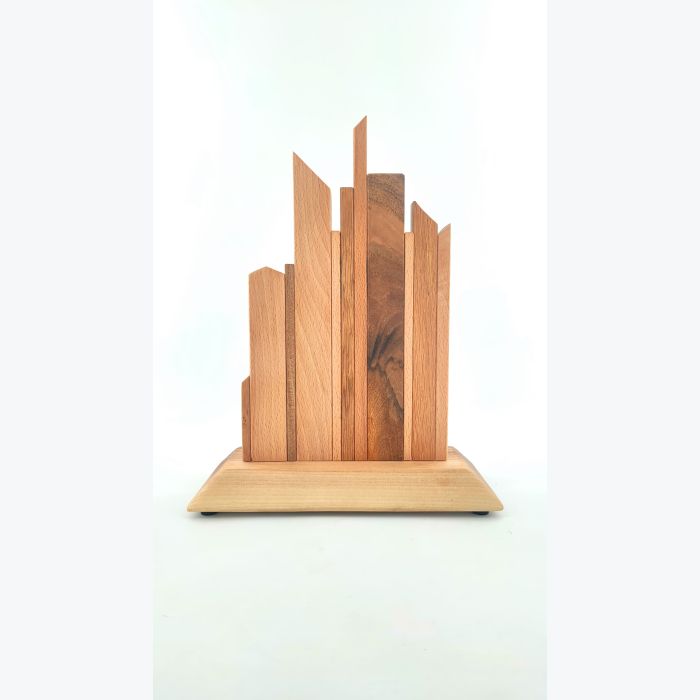 Support à couteaux magnétique à poser en bois - SKYLINE GROUNDED COMPACT WOODMIX