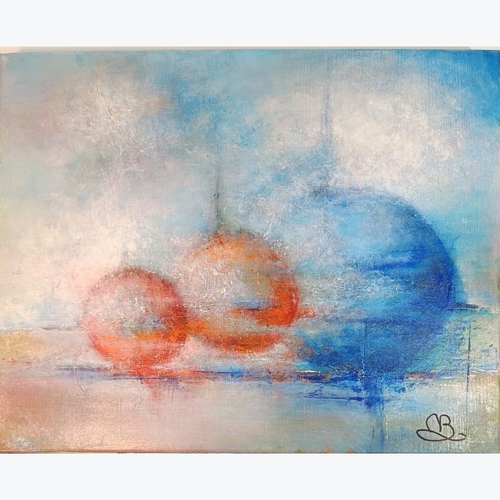 Sphéérique - peinture acrylique avec relief