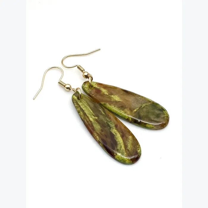 Boucles d’oreilles GHISLAINE collection GLAMOUR, Plaqué or et acier inoxydable sans nickel