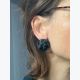 Boucles d’oreilles ILDA collection LES INDISCRÈTES , acier inoxydable, création artisanale，fait main en France en Ardèche