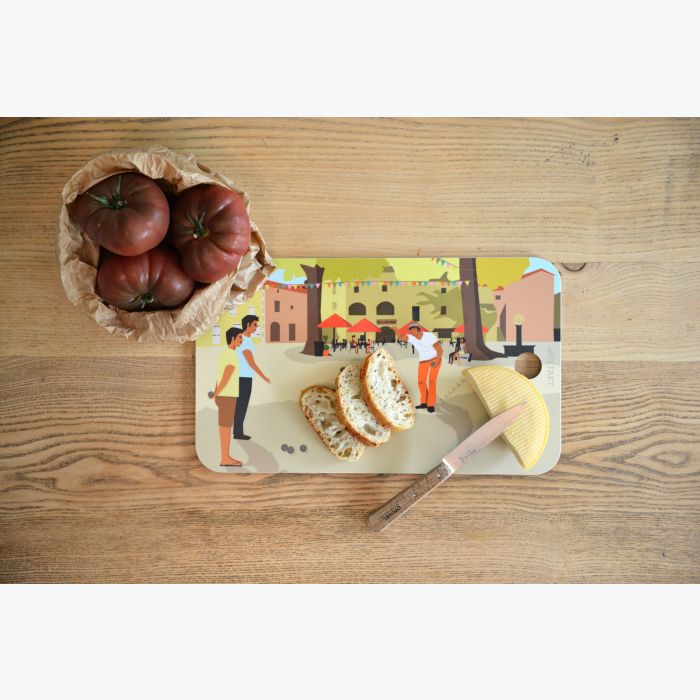 Planche apéro "Pétanque à Labeaume", Planche à découper