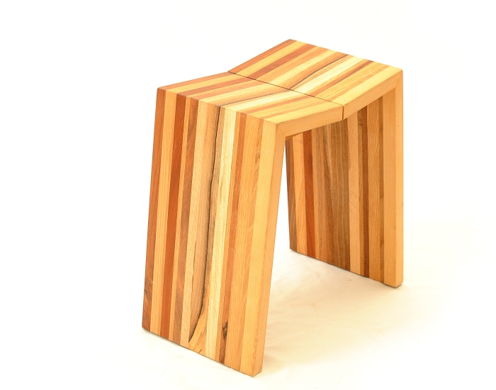 Tabouret Mezenc en bois Bayadère