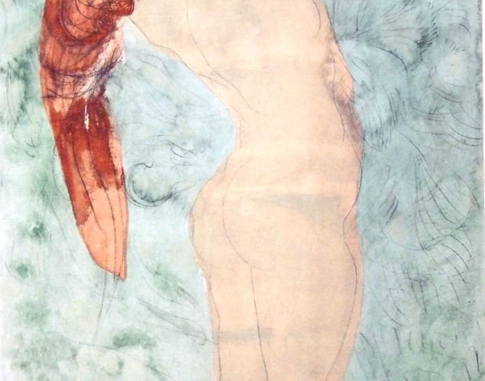 Estampe de la baigneuse de Auguste Rodin