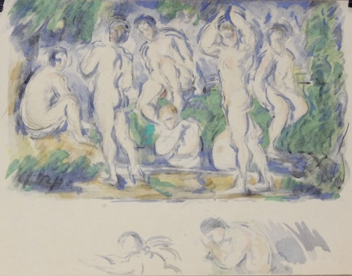 Estampe de les baigneuses de Paul Cézanne