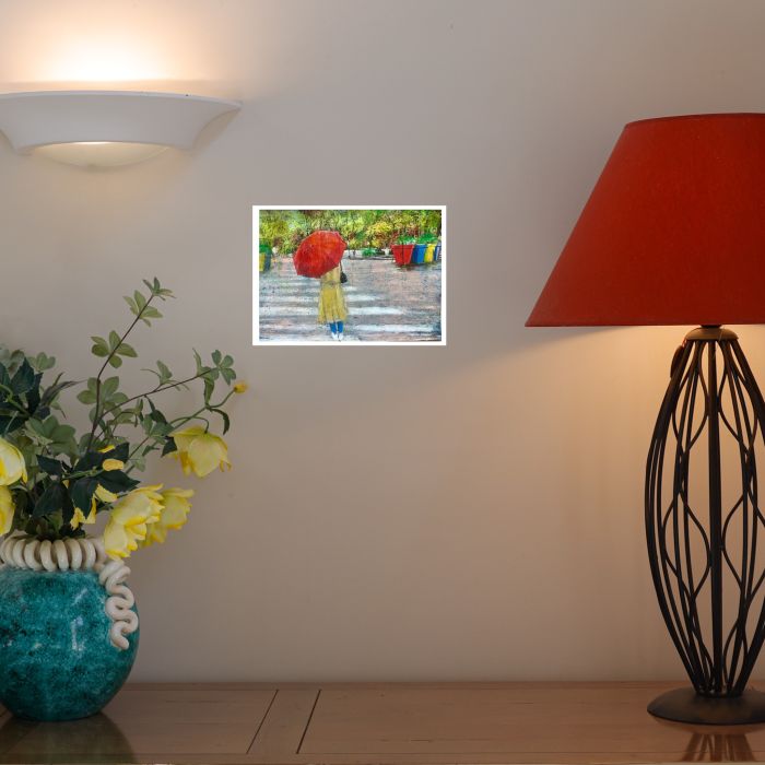 Menilmontant sous la pluie : tableau où s'entrecroisent peintures et photo