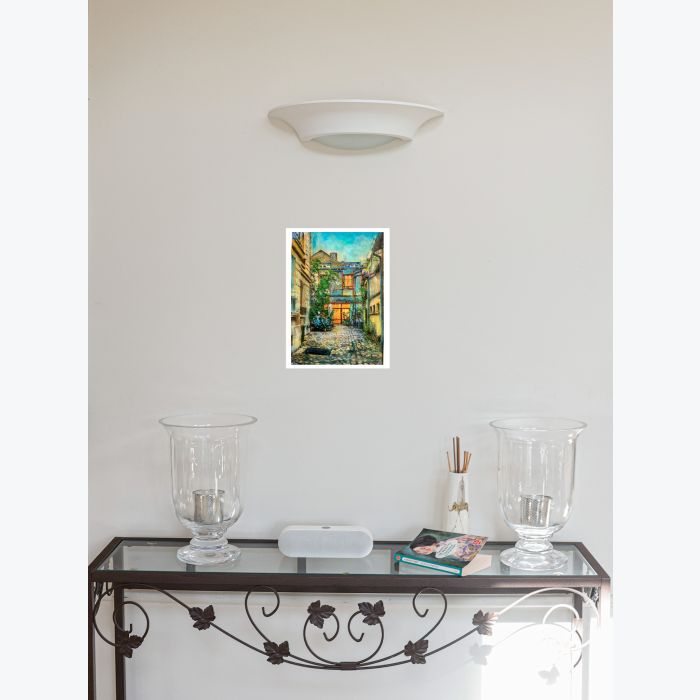 Un recoin de Ménilmontant : tableau ou s'entrecroisent peinture et photo