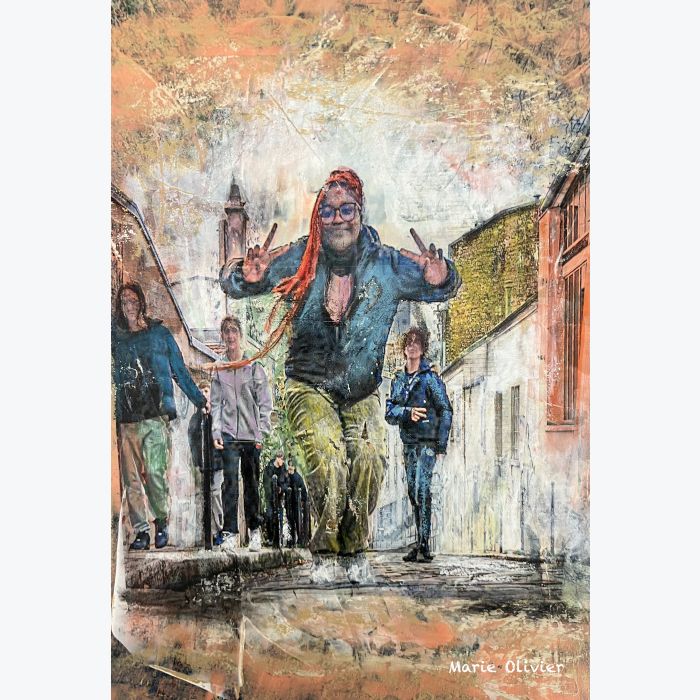 Ménilmontant, sa jeunesse : tableau ou s'entrecroisent peinture et photo