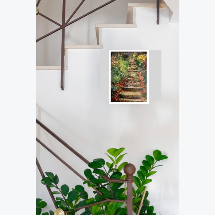 Un sous bois à Ménilmontant : tableau ou s'entrecroisent peinture et photo