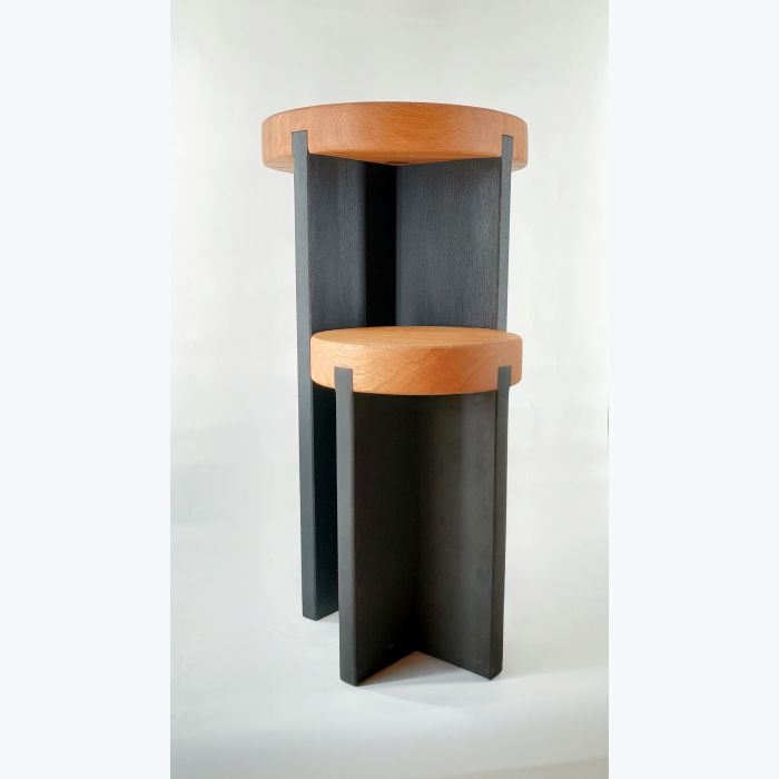Tabouret / Guéridon / Bout de canapé - BLACK CROSS