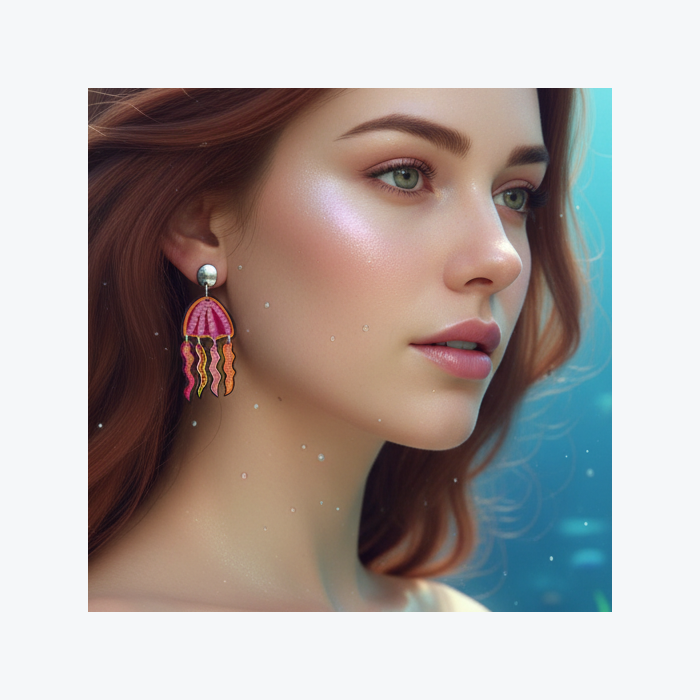 Boucles d'oreilles méduses