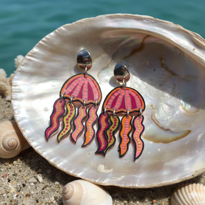 Boucles d'oreilles méduses