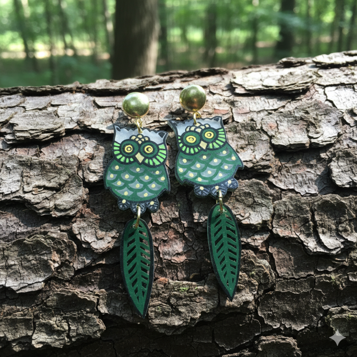 Boucles d'oreilles chouettes