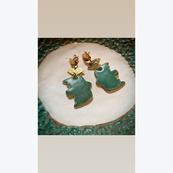 Boucles d’oreilles en porcelaine