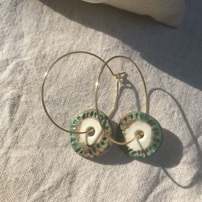 Boucles d’oreilles en porcelaine