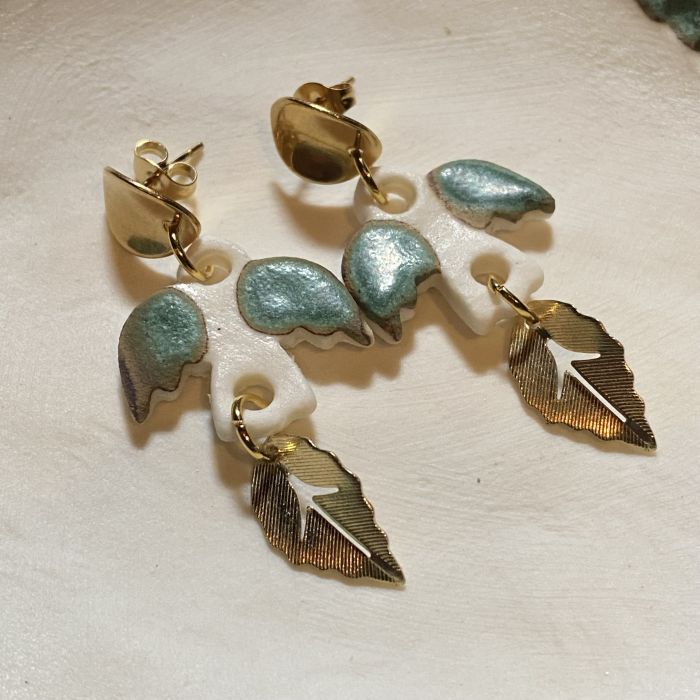 Boucles d’oreilles en porcelaine