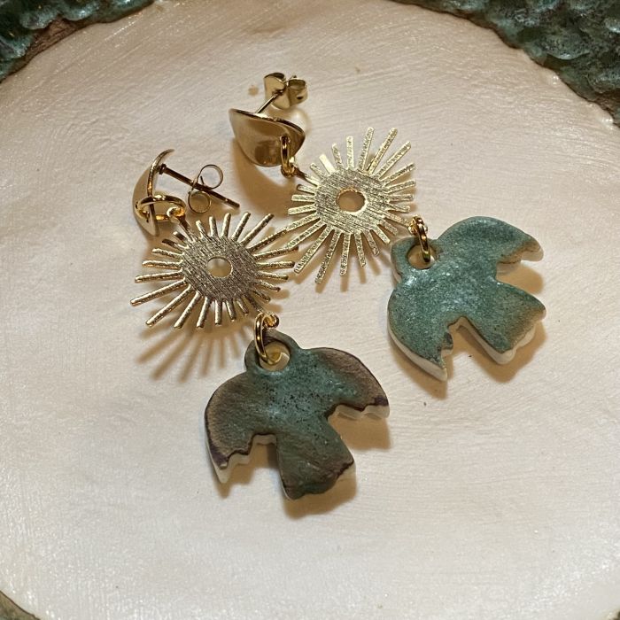 Boucles d’oreilles en porcelaine