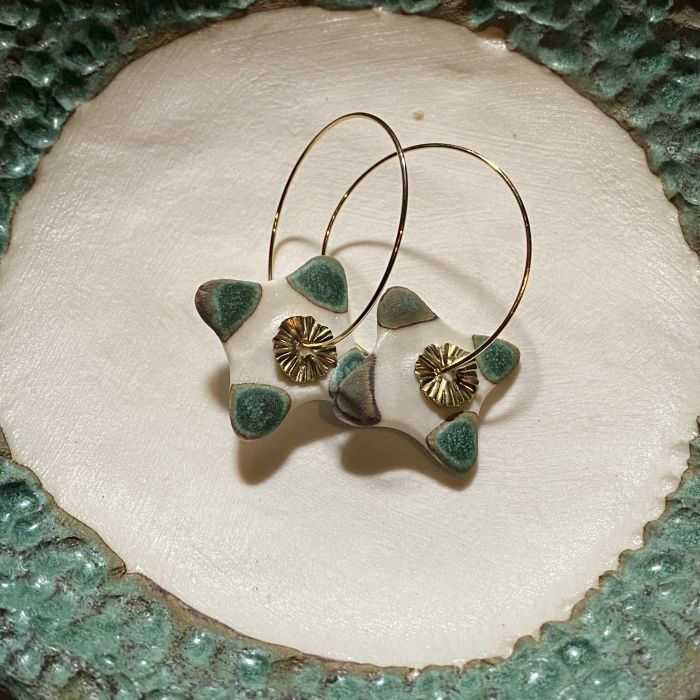 Boucles d’oreilles en porcelaine