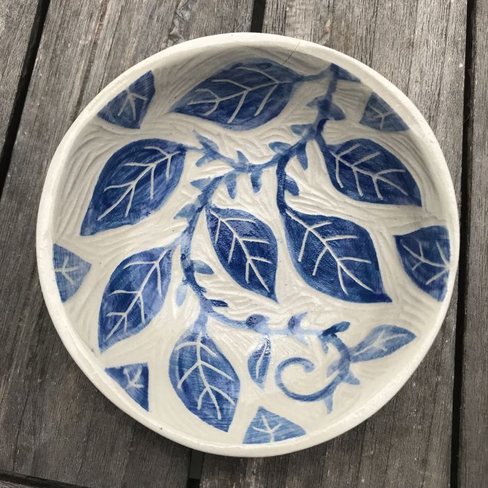 Coupelles en grès céramique décorée à la main pièce unique