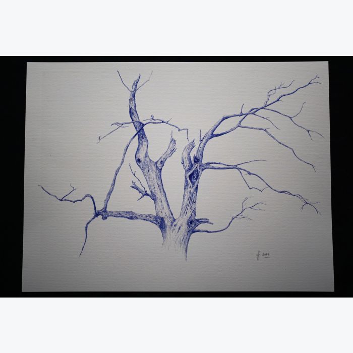 Reproduction d'art d'un dessin original effectué au stylo à bille