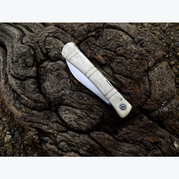 Couteau pliant 2 clous en bois de Chevreuil