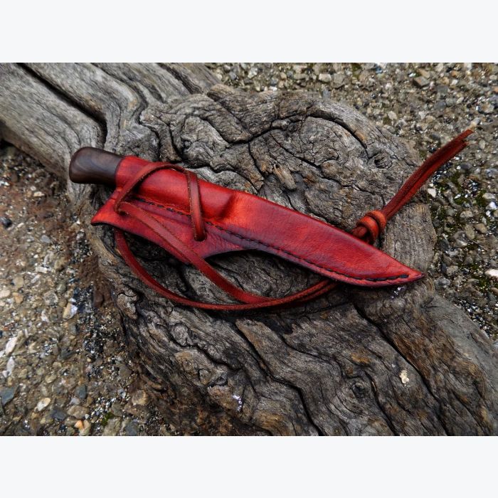 Petit Couteau droit en Fruitier et Laiton.