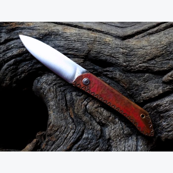 Couteau pliant 2 clous en Vieux Cuivre