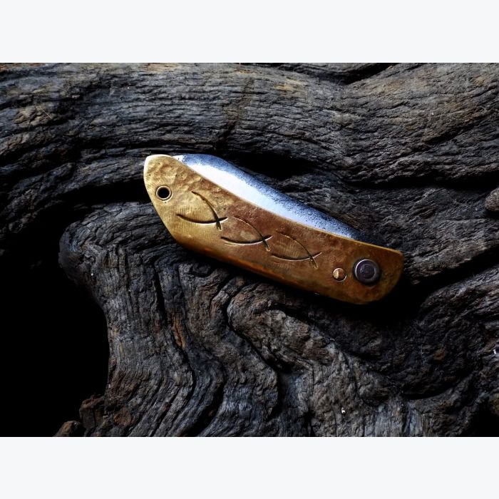 Couteau pliant 2 clous en Laiton