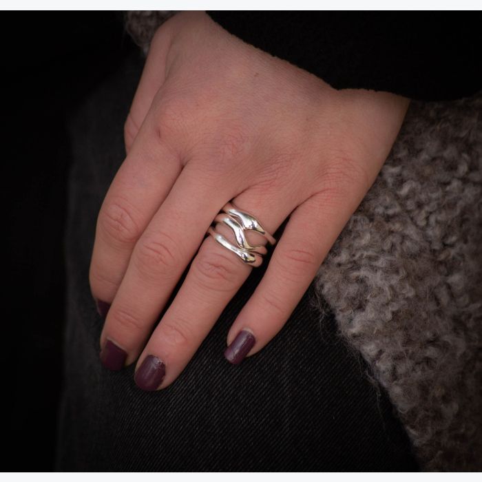 Bague - argent "Brûlure"