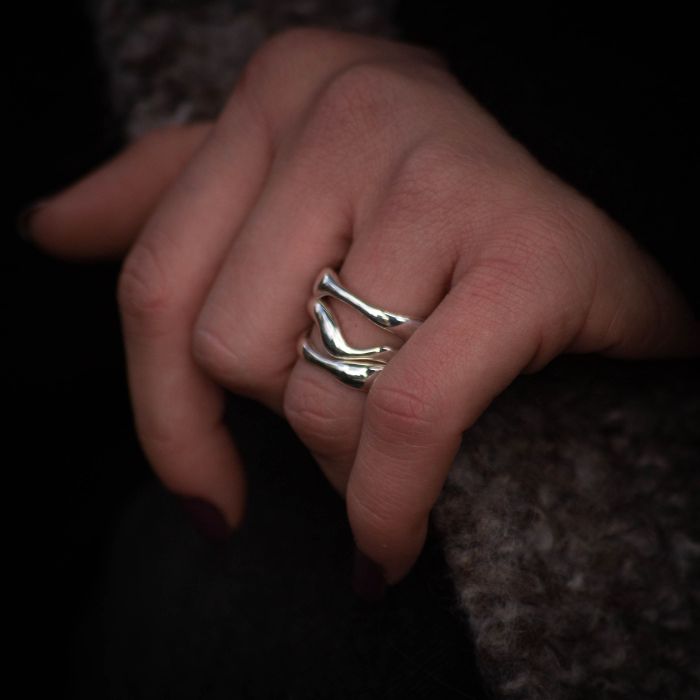 Bague - argent "Brûlure"