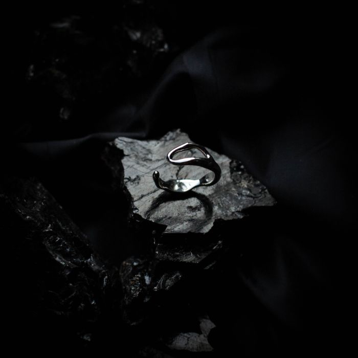 2 bagues - Argent or et iolite- "Étincelle"