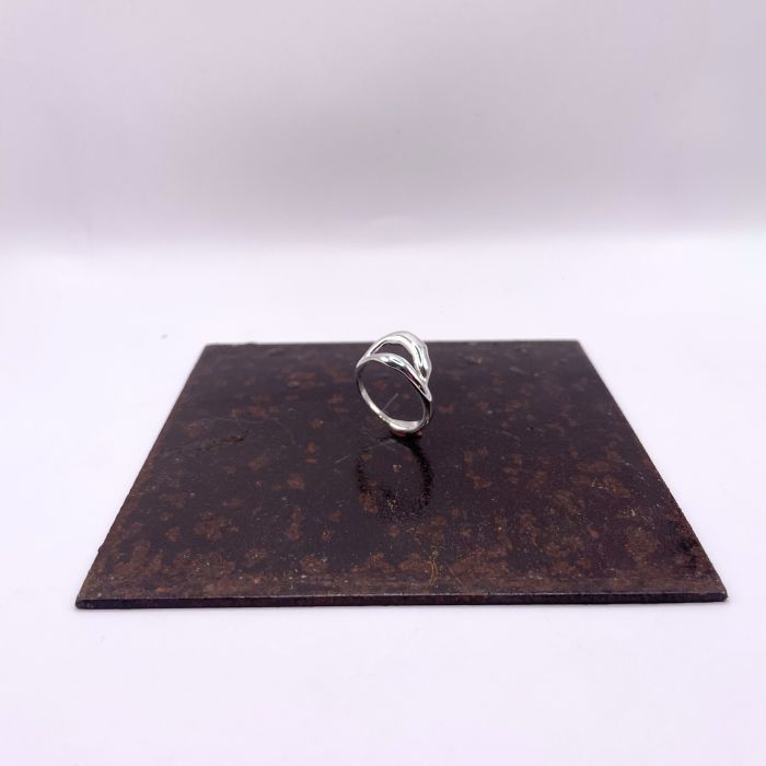 Bague en argent - Brûlure sculptée