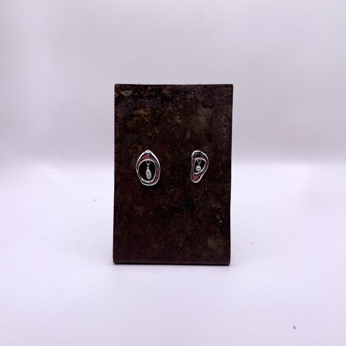 Soleil  - Boucles d'oreilles en argent et perles