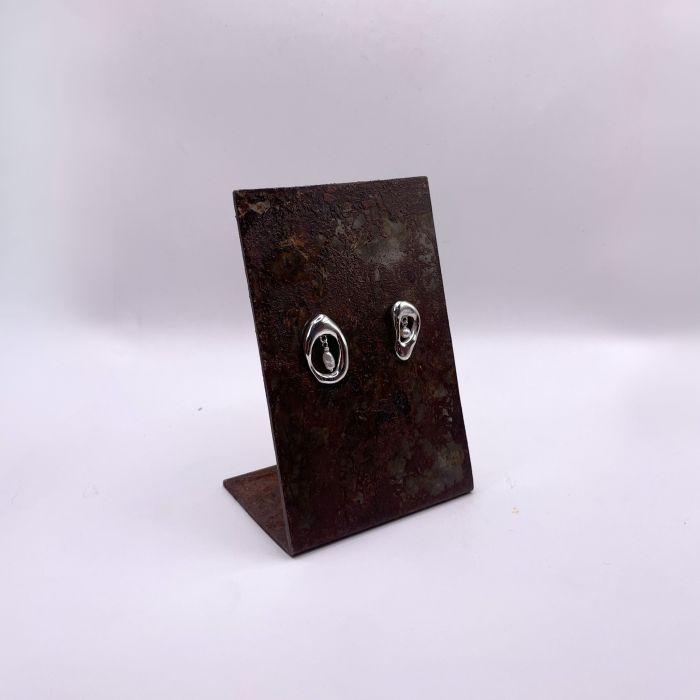Soleil  - Boucles d'oreilles en argent et perles