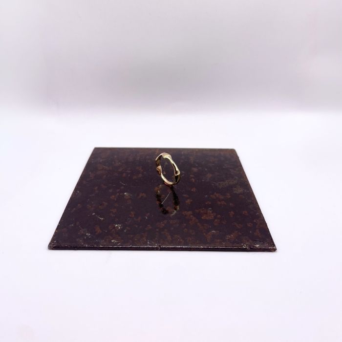 Bague en or jaune - Brûlure précieuse 1°
