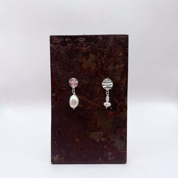 Âme - Boucles d'oreilles en argent et 925 et perles