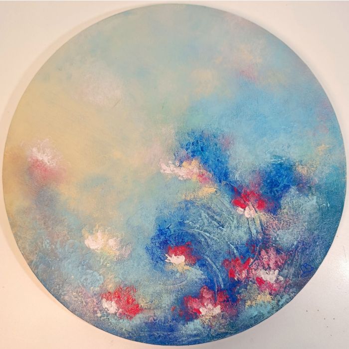 Jardin intérieur - peinture acrylique qui laisse apparaître un léger relief