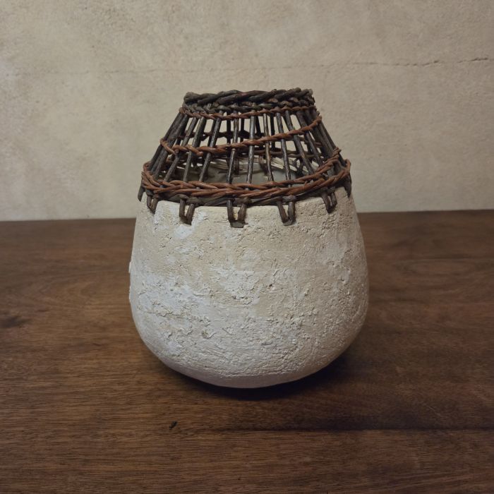 Boule céramique et osier