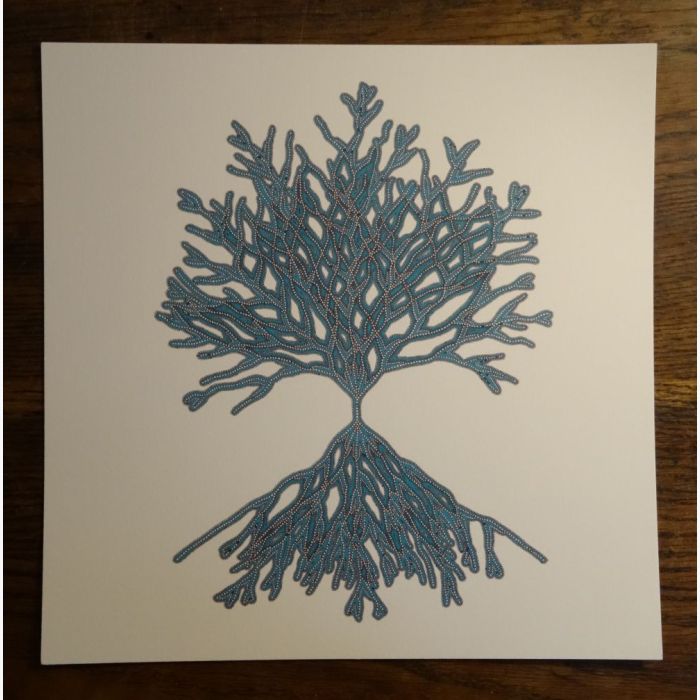 Arbre vert, dessin au stylo