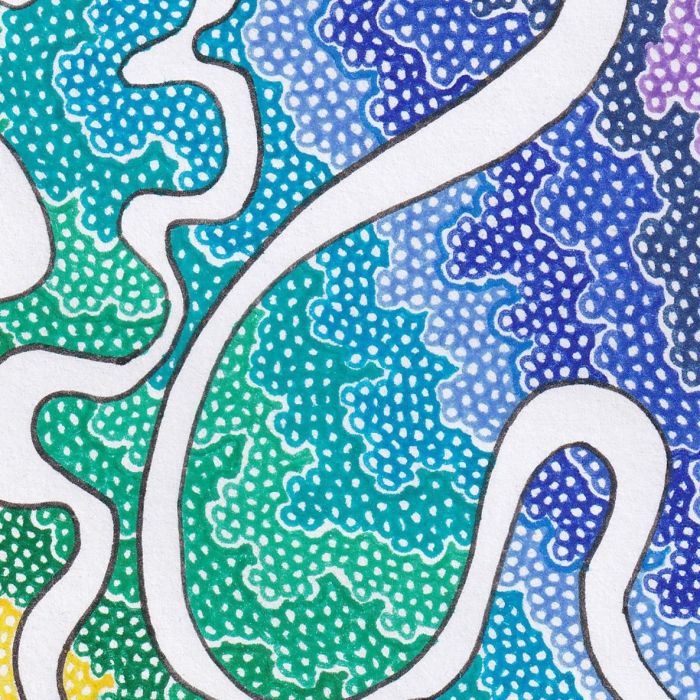 Nuages Arc-en-ciel, dessin au stylo