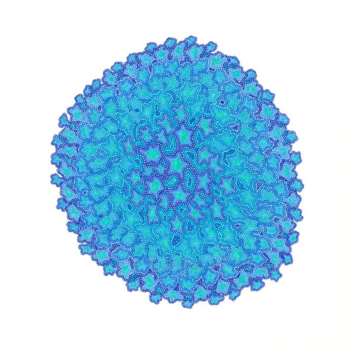 Étincelle bleue, dessin au stylo