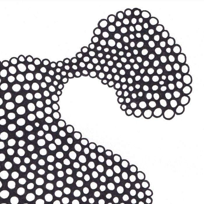 Penché, dessin au stylo