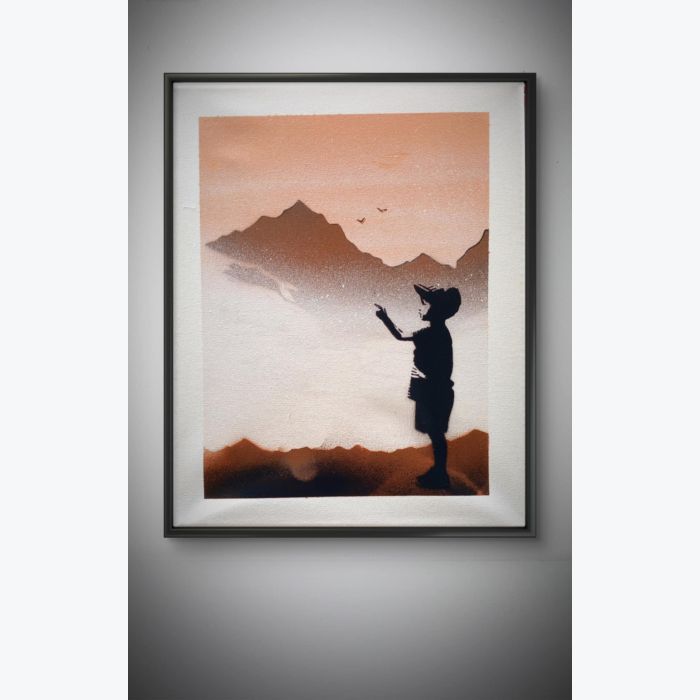 « Vers l’Horizon »- tableau à l'aérosol