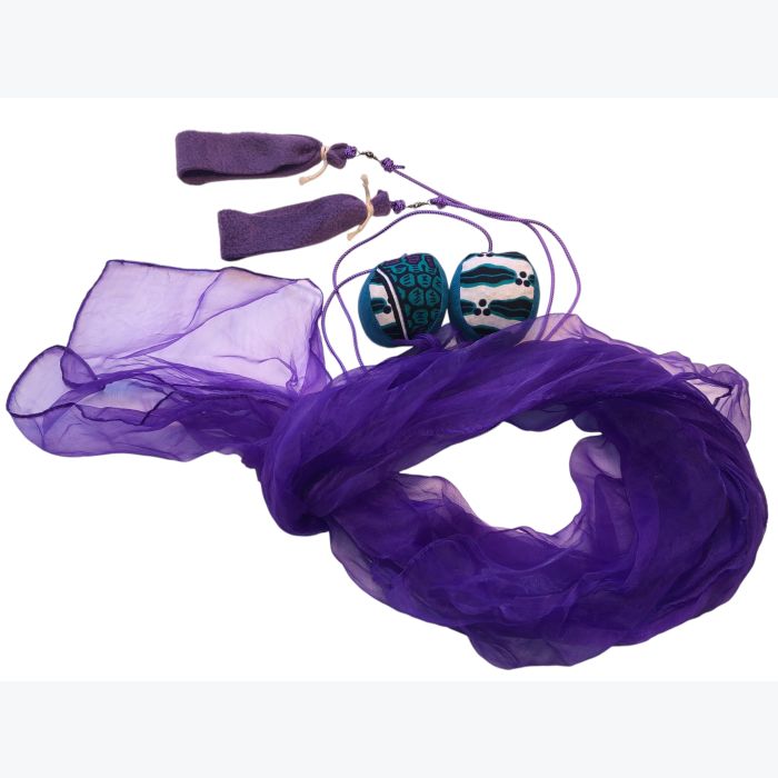 Bolas Longs Foulards Violets, l'Art du mouvement en couleur