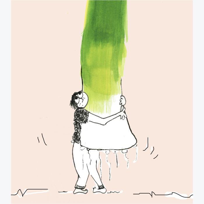 Impression A3 risographie "Calin au poireau"