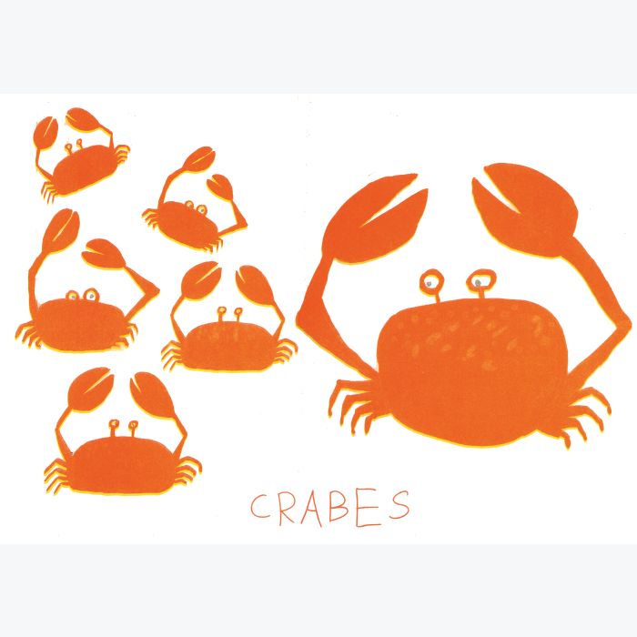 Impression A3 risographie "Crabes"