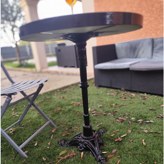 Table mosaïque  "labyrinthe", type bistro 60cm de diamètre