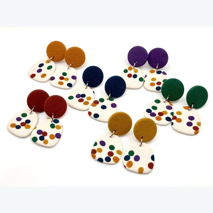 Boucles d’oreilles CLAUDINE collection CIRCUS, acier inoxydable hypoallergénique