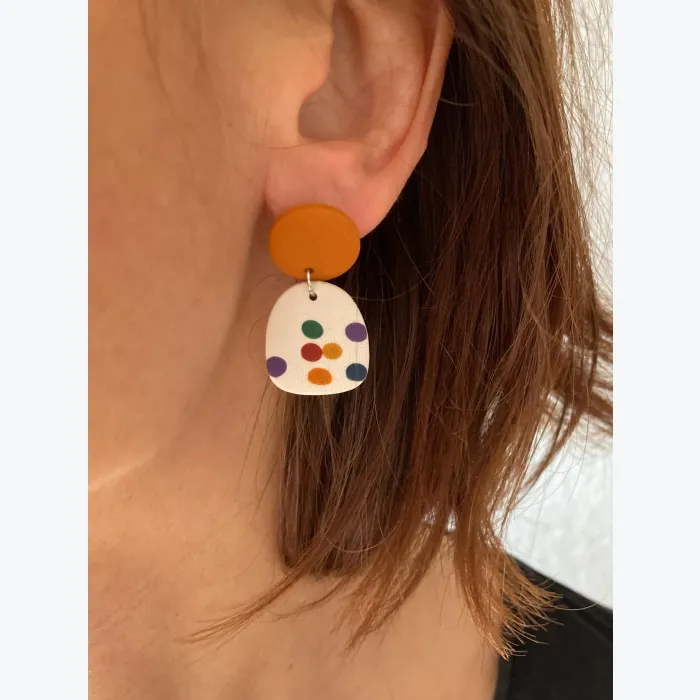 Boucles d’oreilles CLAUDINE collection CIRCUS, acier inoxydable hypoallergénique