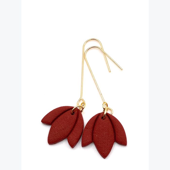 Boucles d’oreilles ELVIRE collection ÉTÉ INDIEN, Plaqué or et acier inoxydable hypoallergénique