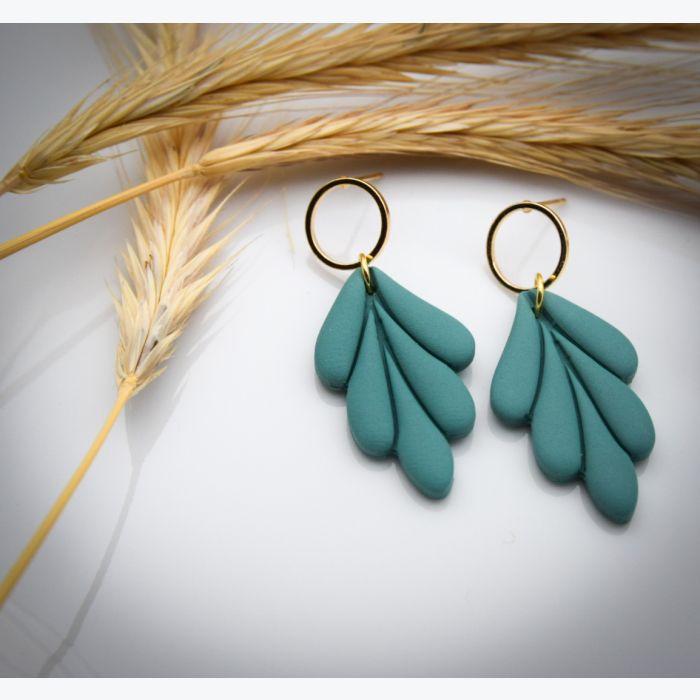 Boucles d’oreilles EULALIE collection ÉTÉ INDIEN, Plaqué or et acier inoxydable hypoallergénique